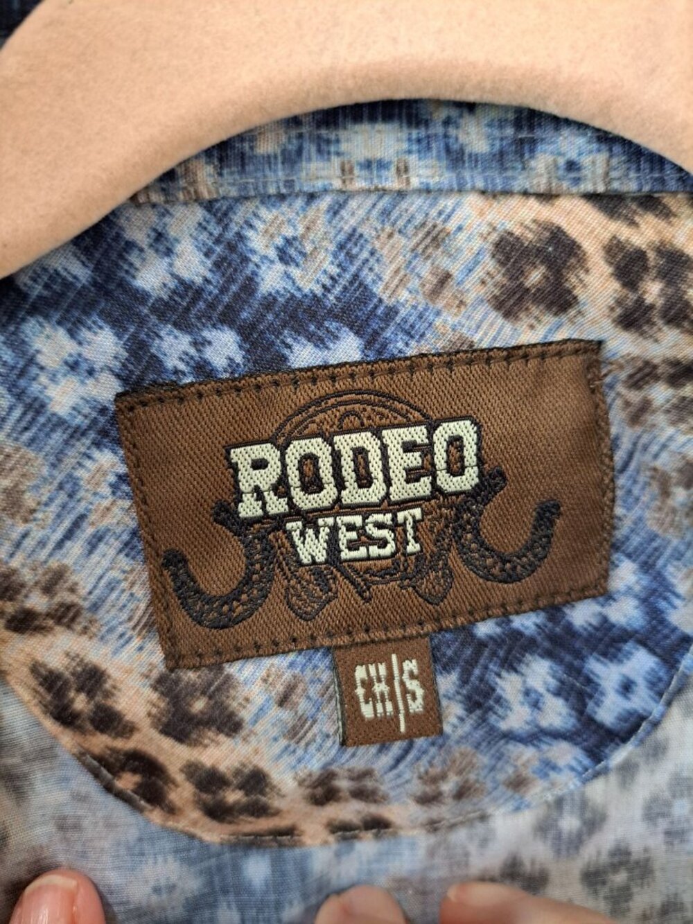 Rodeo West Mens Western Pearl Snap Button Shirt S Diamond Front Back Yokes Rodeo - Picture 3 of 14